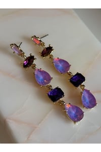 Kristal Taşlı Parlak Şık Küpe