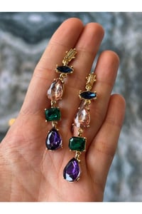 Kristal Taşlı Parlak Şık Küpe