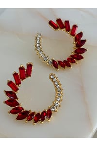 Kristal Taşlı Parlak Şık Küpe