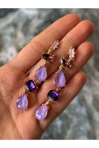 Kristal Taşlı Parlak Şık Küpe
