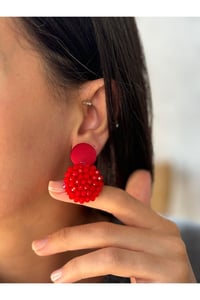 Kristalli Tasarım Düğme Küpe