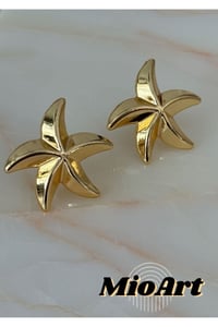 Küçük Boy Deniz Yıldızı Altın/Gold Küpe