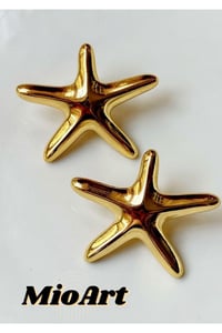 Küçük Boy Deniz Yıldızı Altın/Gold Küpe