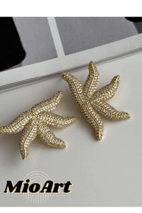 Küçük Boy Deniz Yıldızı Altın/Gold Küpe