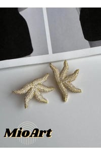 Küçük Boy Deniz Yıldızı Altın/Gold Küpe
