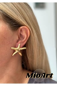 Küçük Boy Deniz Yıldızı Altın/Gold Küpe