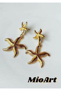 Küçük Boy Deniz Yıldızı Altın/Gold Küpe