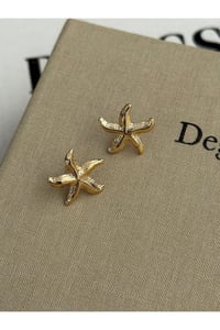 Küçük Boy Deniz Yıldızı Altın/Gold Küpe