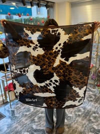 Leopar Desen İthal Çift Taraflı Bandana Fular 