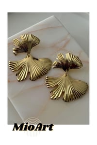 Lotus Çiçek Plaka Kadın Küpe
