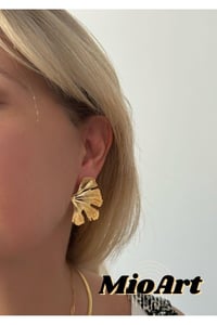 Lotus Çiçek Plaka Kadın Küpe