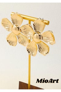 Lotus Çiçek Plaka Kadın Küpe
