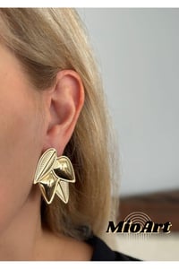 Lotus Çiçek Plaka Kadın Küpe