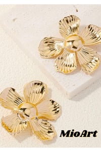 Lotus Çiçek Plaka Kadın Küpe