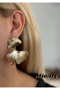 Lotus Çiçek Plaka Kadın Küpe