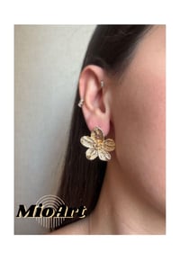 Lüks Romantik Ay Çiçek Kadın Küpe