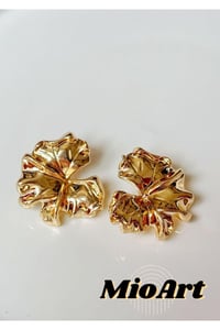 Pinterest Geometrik Çiçek Metal Küpe