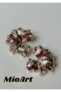 Pinterest Geometrik Çiçek Metal Küpe