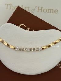 Tasarım Taşlı Gold Bileklik