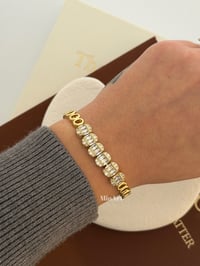 Taşlı Gold Bileklik