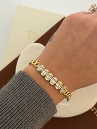 Taşlı Gold Bileklik