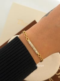 Taşlı Gold Bileklik