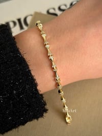 Taşlı Gold Bileklik