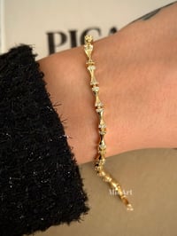 Taşlı Gold Bileklik
