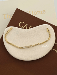 Taşlı Gold Bileklik