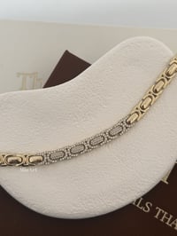 Taşlı Gold Çelik Bileklik
