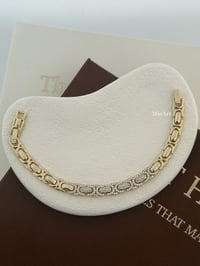 Taşlı Gold Çelik Bileklik