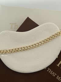 Taşlı Gold Tasarım Çelik Bileklik
