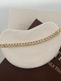 Taşlı Gold Tasarım Çelik Bileklik