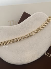 Taşlı Gold Tasarım Çelik Bileklik