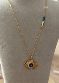 Taşlı Göz Gold Kolye