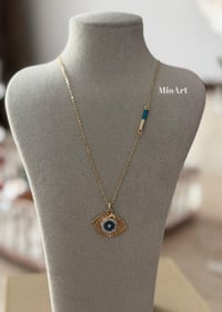 Taşlı Göz Gold Kolye