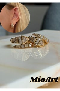 Trend Kadın Lüks Halka  Yılan Küpe Özel Seri