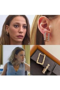 Trend Serenay (LEYLA) Küpe Vip Tasarım Gold