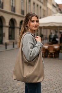 XL Boy Pinterest Model Süet Omuz Çantası
