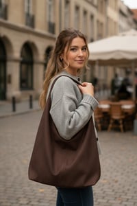 XL Boy Pinterest Model Süet Omuz Çantası