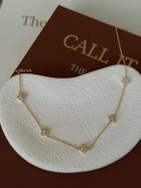 Yonca Gold Taşlı Kolye