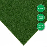 8mm Kıvırcık Yeşil Çim Halı 1610 gr