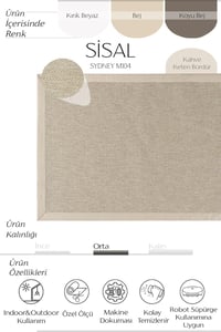 Bordürlü Sisal Halı