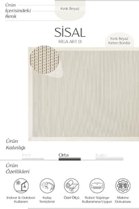 Bordürlü Sisal Halı