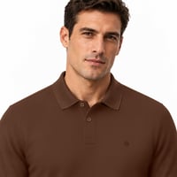 RANUD Erkek Basic Comfort Uzun Kollu Polo Tişört %100 Pamuk