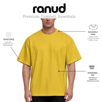 RANUD Erkek Oversize 2'li Tişört Paketi - %100 Pamuk, OEKO-TEX Sertifikalı