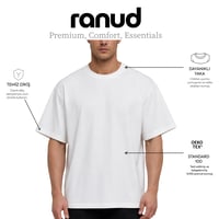 RANUD Erkek Oversize 2'li Tişört Paketi - %100 Pamuk, OEKO-TEX Sertifikalı