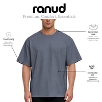 RANUD Erkek Oversize 2'li Tişört Paketi - %100 Pamuk, OEKO-TEX Sertifikalı