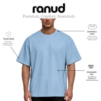 RANUD Erkek Oversize 2'li Tişört Paketi - %100 Pamuk, OEKO-TEX Sertifikalı