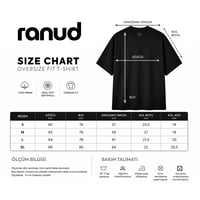RANUD Erkek Oversize Tişört - %100 Pamuk, OEKO-TEX Sertifikalı
